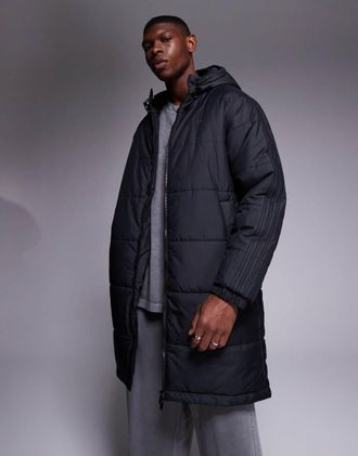 adidas Originals Adicolor - Piumino lungo nero