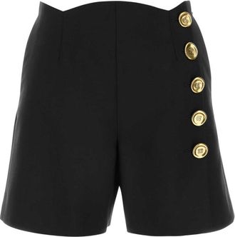 Givenchy Black Scalloped Shorts