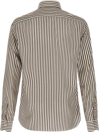 Borriello Striped Cotton Poplin Shirt - Charcoal