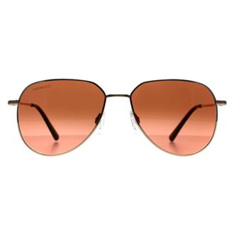 Serengeti Eyewear Aviator Shiny Rose Gold Drivers Gradient Haywood Small