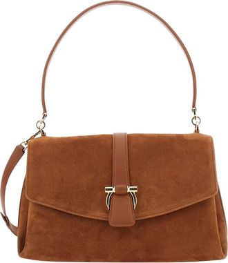 Ferragamo Brown Gancini Medium Shoulder Bag
