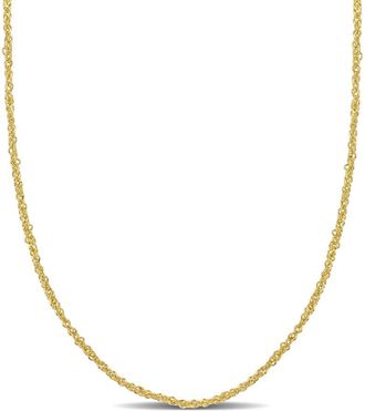 Amour 1.2mm Sparkling Singapore Chain Necklace in 14k Yellow Gold - 24 in