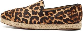 Christian Louboutin Espadrilles Galia con stampa - Marrone
