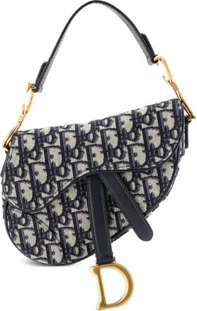 Dior Saddle Handbag Oblique Canvas Mini shoulder bag - Blue