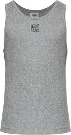 VETEMENTS Mouwloze T-shirt - Heren - Tops zonder mouwen - Grijs - S - Katoen - Tops