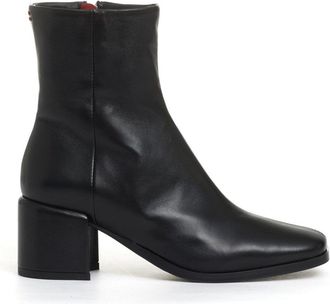 Halmanera Stivaletto Pelle Nera Tacco 60 Mm