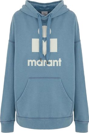 Isabel Marant Felpa con cappuccio e logo - Blu