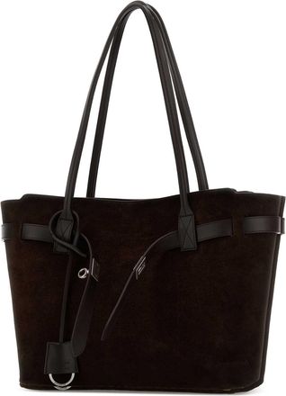 Balenciaga Womens Bel Air Tote Brown Domesticated Calf