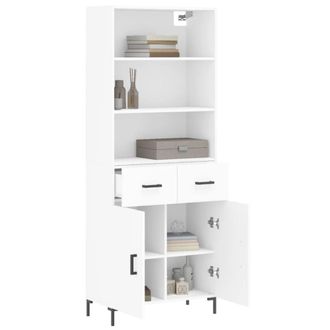 Berkfield Home Highboard White 69.5x34x180 cm Engineered Wood