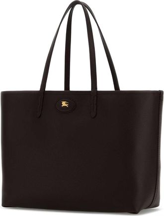Burberry Womens Reversible Tote Brown Calf Grain Leather
