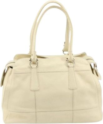 Ferragamo Pre-owned Handbags, female, Beige, Size: ONE SIZE Pre-owned Handbag