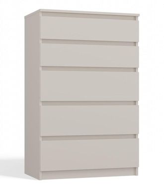 OEM C&oacute;moda Moderna Con 5 Cajones - Beige Cachemir - Amplia, Elegante, Para Dormitorio, Sala De Estar O Habitaci&oacute;n Infantil