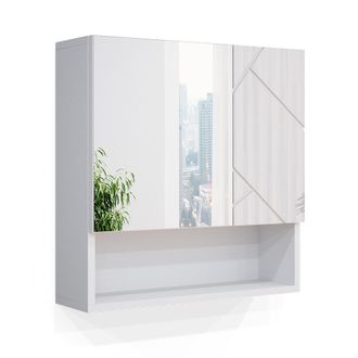 Vicco Armario Con Espejo Para Ba&ntilde;o Irma, Blanco, 54 X 55 Cm