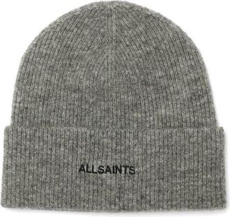 AllSaints Underground Rib Beanie in Grey Marled at Nordstrom
