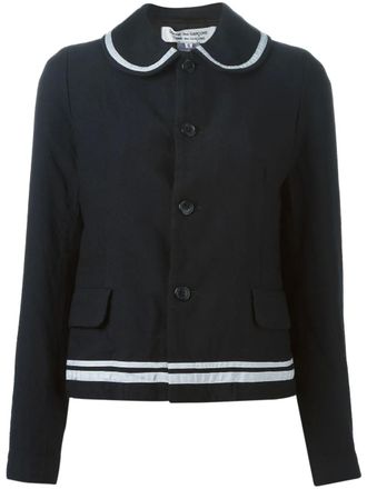 Comme Des Garçons sailor collar jacket - women - Polyester/Cupro/Wool - S - Black