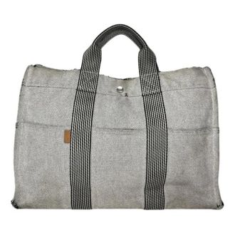 Herm&egrave;s Pre-owned Tote Bags, female, Gray, Size: ONE SIZE Pre-owned Tote Bag