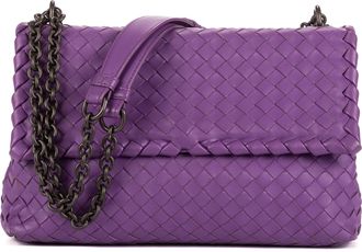 Bottega Veneta Pre-owned Womens Olimpia Medium Shoulder Bag - Purple - One Size