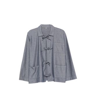 BASERANGE Liber Bow-fastening Shirt