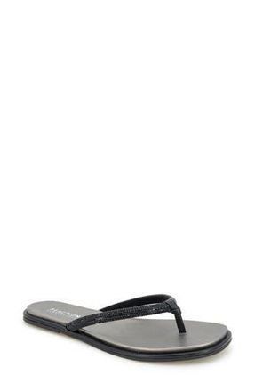 Kenneth Cole Reaction Wynwood Crystal Strap Flip Flop in Black at Nordstrom Rack, Size 6