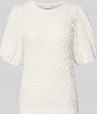 Vila Blusenshirt mit Strukturmuster Modell FALL in Weiss, Gr&ouml;&szlig;e XL