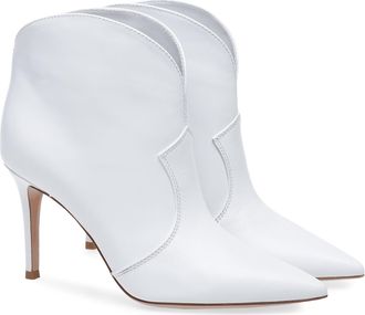 Generic White Pull on High Heel Short Boots for Women, Sexy Pointed Toe Evening soirees Stiletto Heel Ankle Boots, Simple Leather Party Evening Dress Shoes,2.