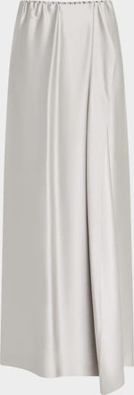Giorgio Armani Double Silk Satin Maxi Wrap Skirt