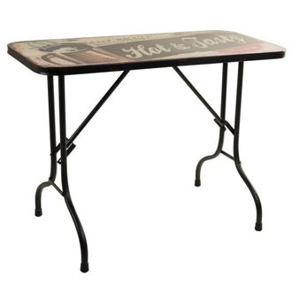 Wanderlust Deco Mesa rectangular de metal negra 100x47x75