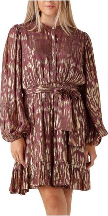 Notre-V Gouden Mini Jurk Glory - Dames - Korte kleedjes - Veelkleurig - M - Kleedjes