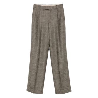 Berwich Pleat-detail Check Trousers