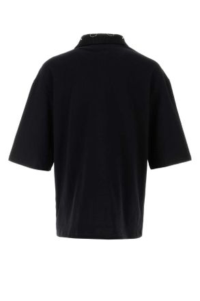 Amiri Amtojr1040 Black Exterior: Cotton Polo T-shirts And Polos