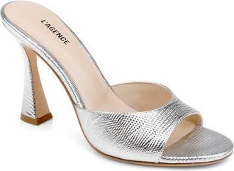 L'agence Avery Slide Sandal in Silver Lizard at Nordstrom, Size 9.5