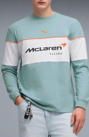 Puma McLaren Long Sleeve Cotton Graphic T-Shirt in Seafoam at Nordstrom, Size Xx-Large