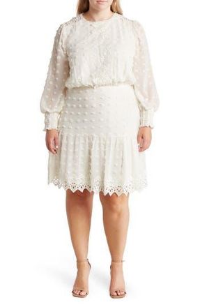 By Design Rina Lace Long Sleeve Dress in Ivory at Nordstrom Rack, Size 3X