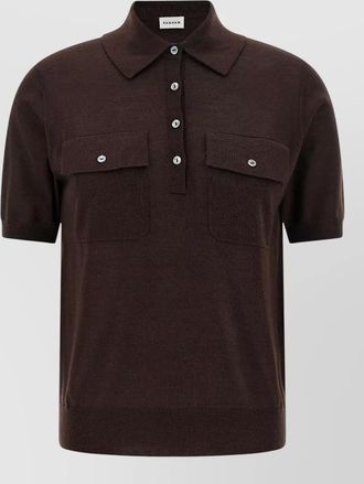 P.A.R.O.S.H. cashmere silk wool short-sleeve polo shirt