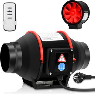 OEM Ventilador De Conducto De 100 Mm, Ventilador De Ba&ntilde;o Con Control Remoto, Extractor De Pared Silencioso
