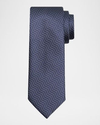 Brioni Men & apos;s Silk Micro-Jacquard Tie