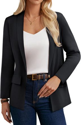 Grace Karin Womens Cardigans Lightweight V-Neck Cardigan Long Sleeves Button Down Cardigans with Pocket Black M