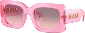 Versace Rose Gradient Grey Square Ladies Sunglasses VE4496U 53705M 54