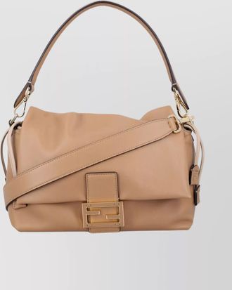 Fendi mamma baguette medium leather shoulder bag