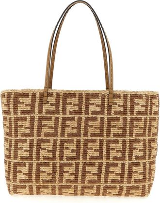 Fendi Beige Roll Large shopping bag