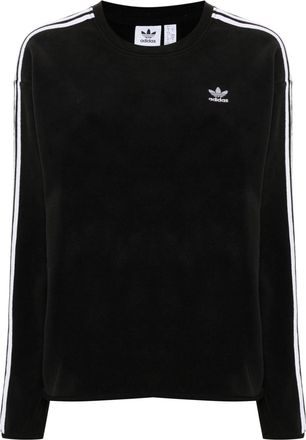 adidas 3-Stripes polar sweatshirt - women - Recycled Polyester - 2XS - Black