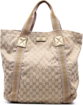 Gucci Pre-owned Womens Monogram Canvas Tote Bag - Tan Textile - One Size