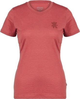 Stoic Merino155 LaholmSt. T-Shirt Daisy Flower Merinoshirt f&uuml;r Damen | rot