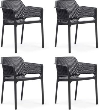 Nardi Net Armlehnstuhl 4 x, anthrazit