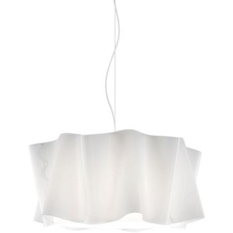 Linea Zero Suspensi&oacute;n Blanca En Metal Cromado Cm. 50x27h