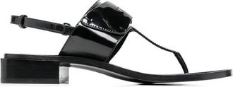 Ferragamo Logo-Plaque Detail Thong Sandals