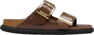 Birkenstock Carafe Narrow Fit - Dames - Sandalen - Bruin - 39 EU - Leer - Schoenen
