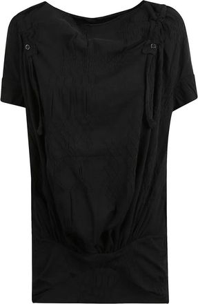 Yohji Yamamoto Dames, Tops, Zwart, Maat: M Katoen