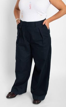Thinking Mu Pat Cotton Pants In Dark Navy
