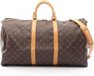 Louis Vuitton Brown Pvc Monogram Coated Canvas Leather Boston Bag (Pre-Owned)